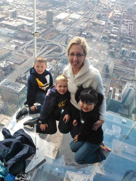 Heather and Family at Willis Tower in Chicago